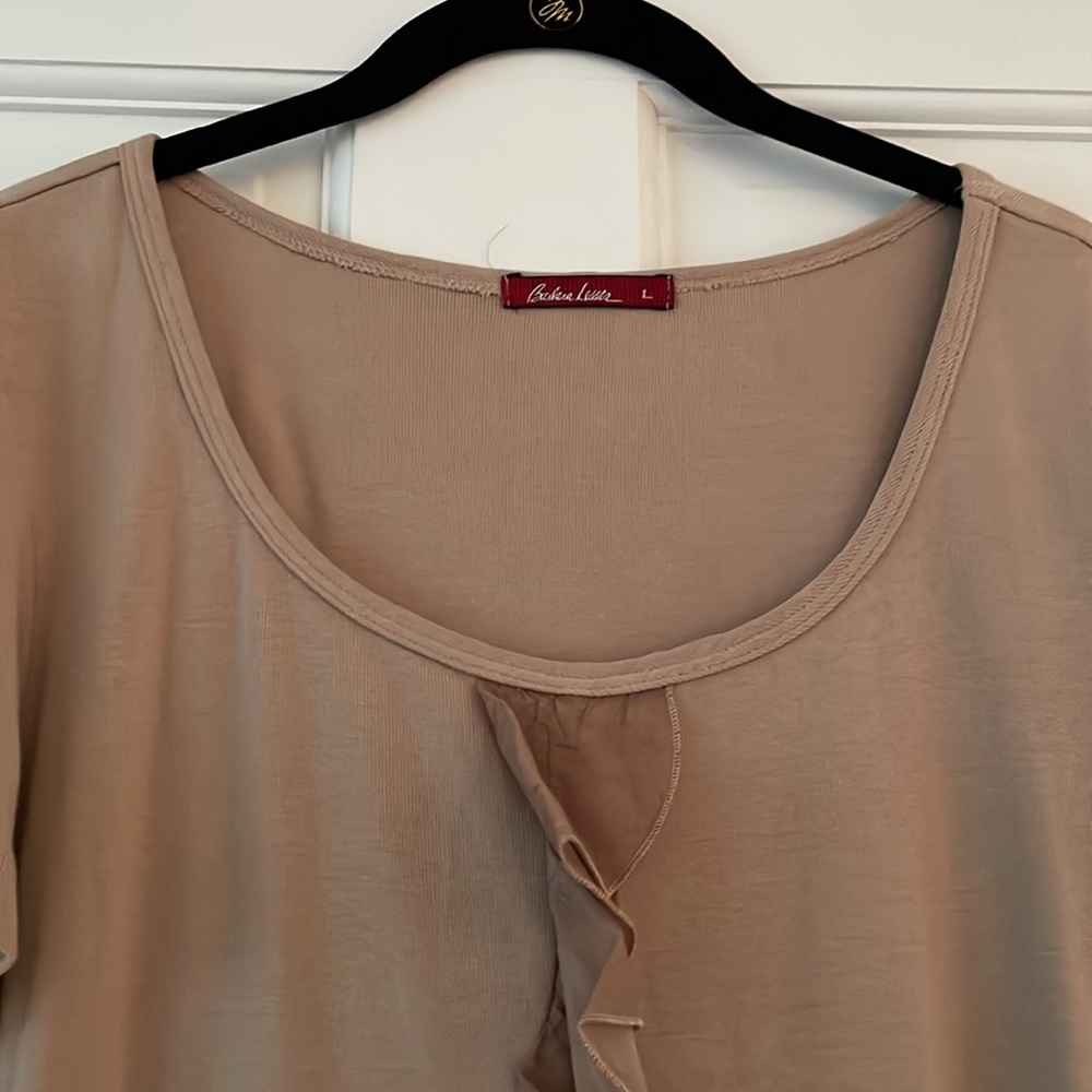 Women’s Taupe Ruffle-Front Dress - Picture 3 of 6